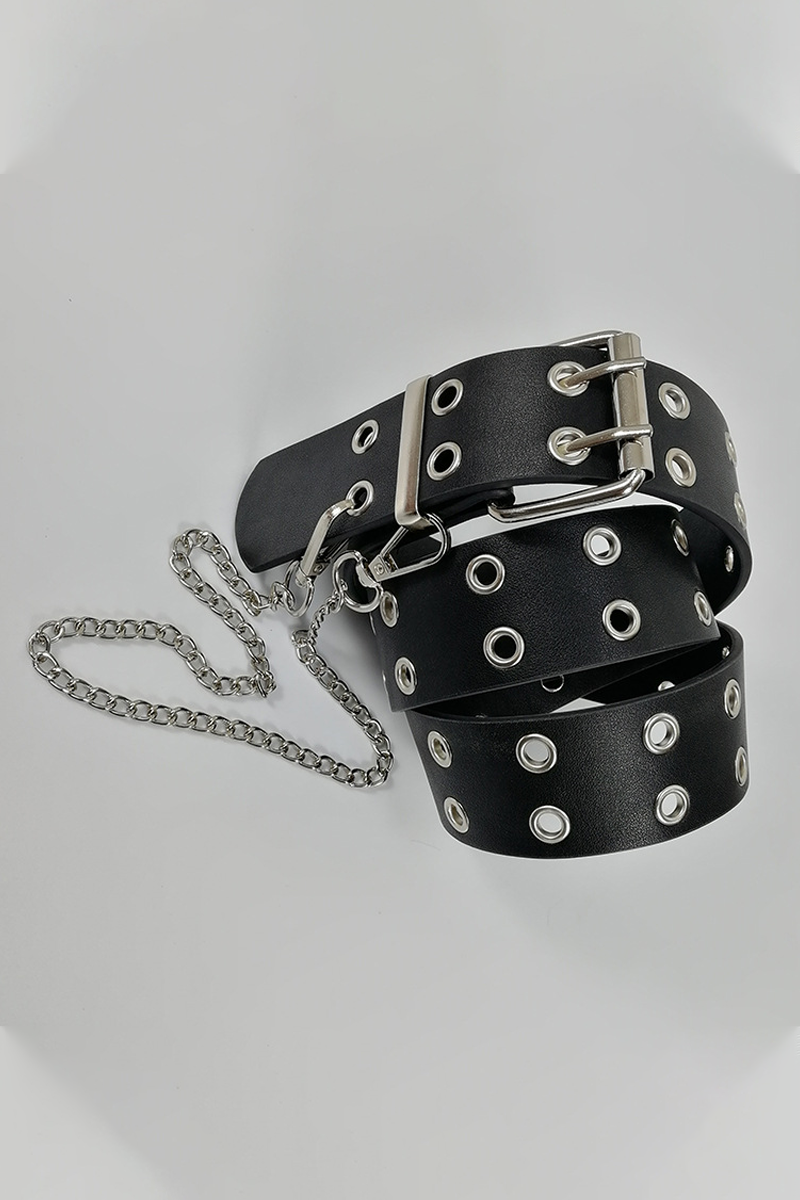 Punk Solid Patchwork Metal Accessories Decoration Chains Belts