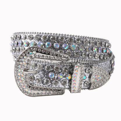 Sweet Solid Sequined Rhinestone Belts