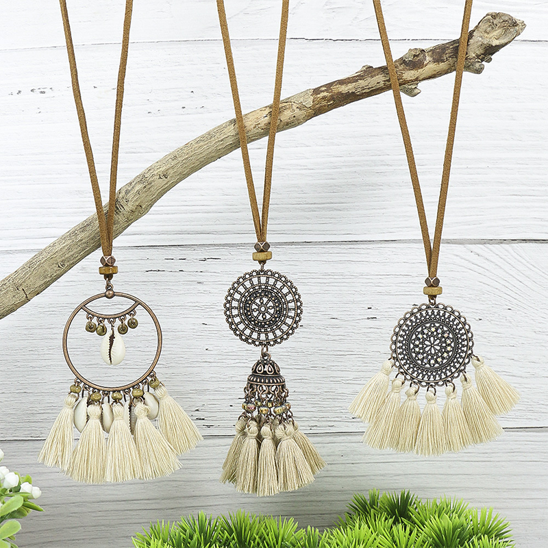 Bohemian Solid Tassel Necklaces
