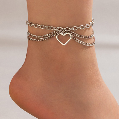 Simplicity Geometric Patchwork Anklet
