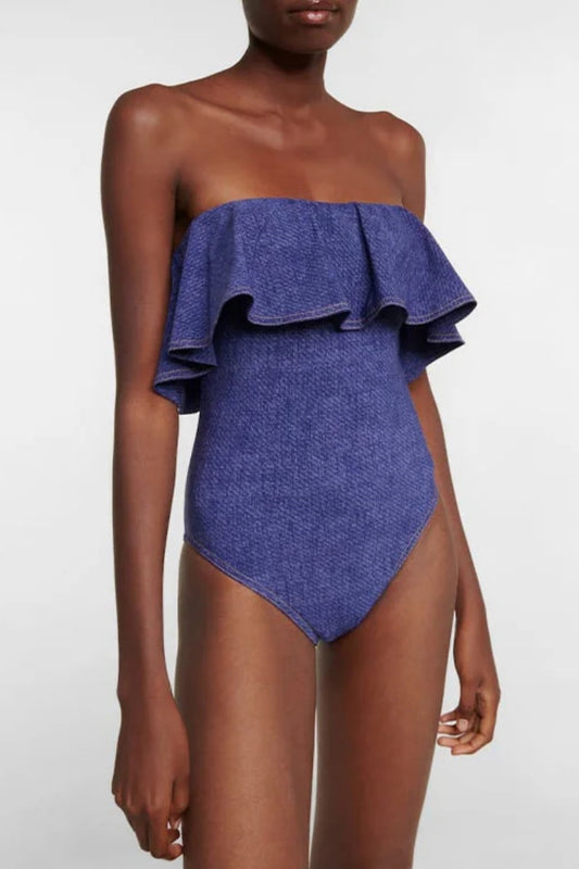 Sexy Solid Patchwork Backless Swimwears (With Paddings)