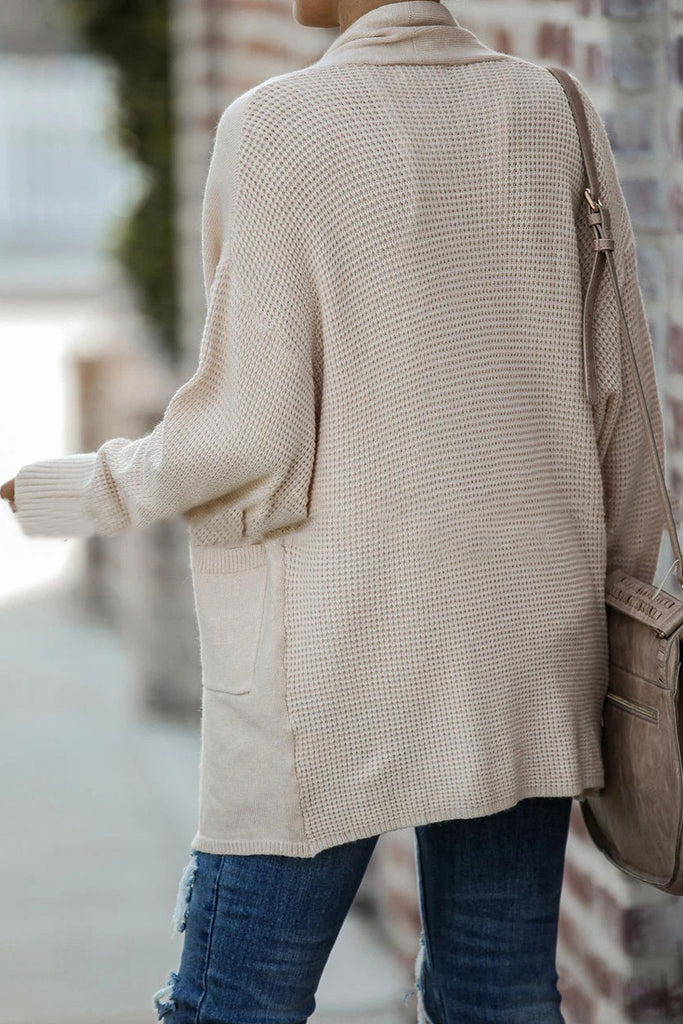 Fashion Street Solid Turndown Collar Sweaters