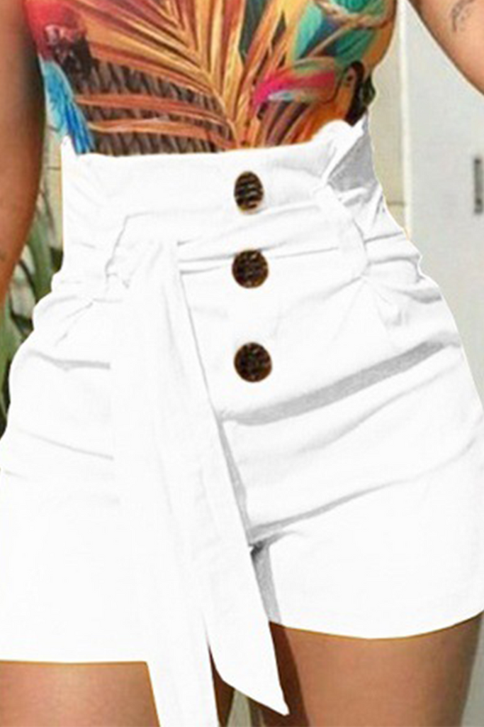 Casual Solid Bandage Skinny High Waist Pencil Solid Color Bottoms(4 colors)