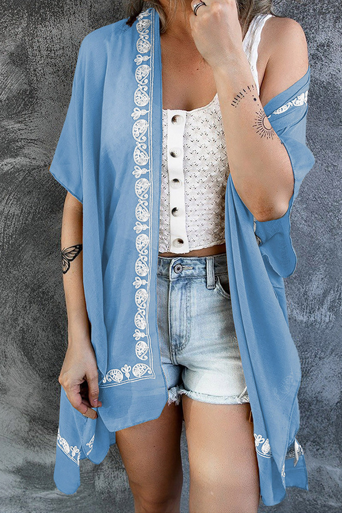 Casual Patchwork Lace Cardigan Collar Tops(4 colors)