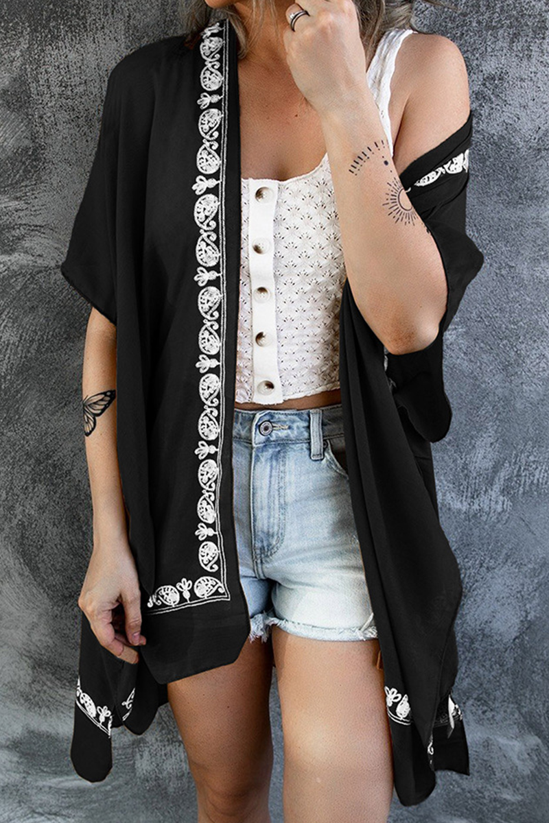 Casual Patchwork Lace Cardigan Collar Tops(4 colors)