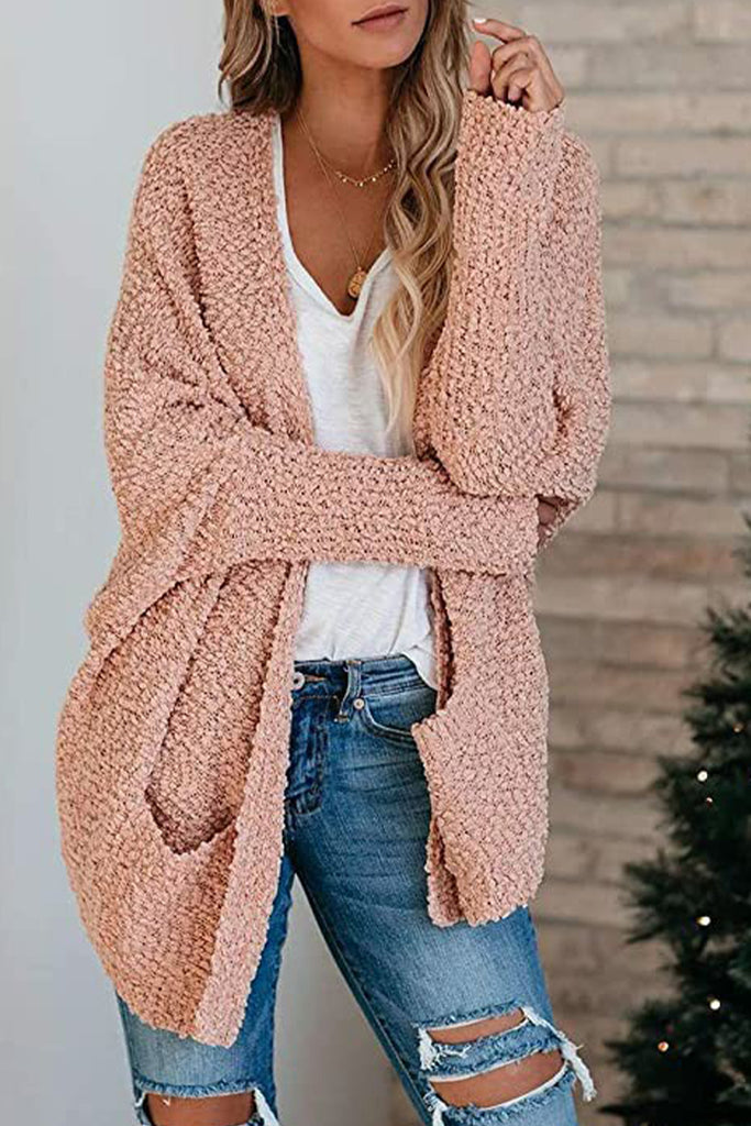 Casual Daily Solid Bat Sleeve Cardigan(6 Colors)