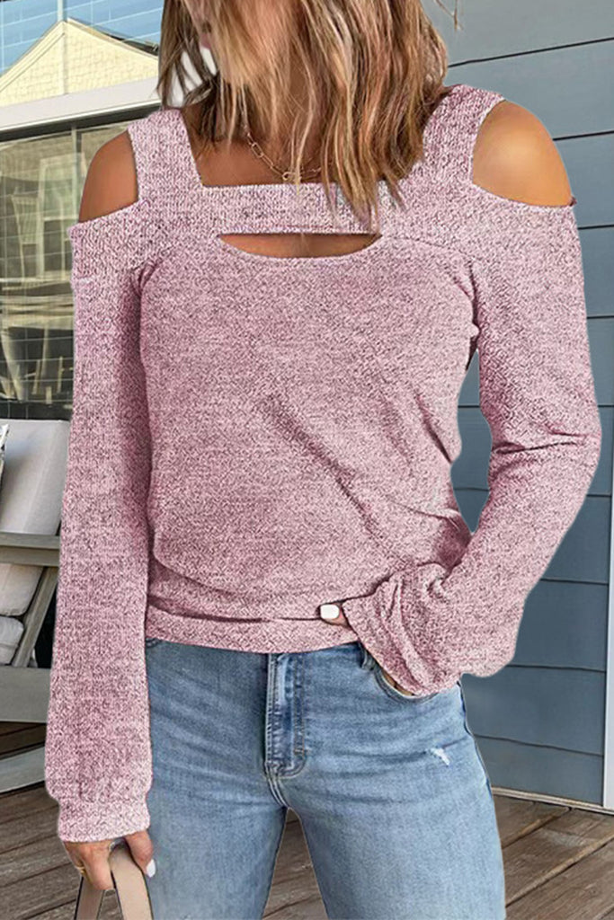 Casual Street Solid Color Square Collar Tops(7 Colors)