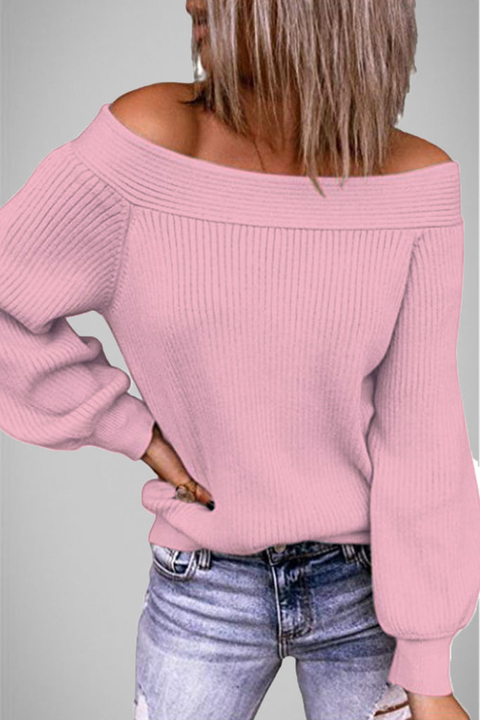Sexy Work Solid Color Off the Shoulder Sweaters(8 Colors)