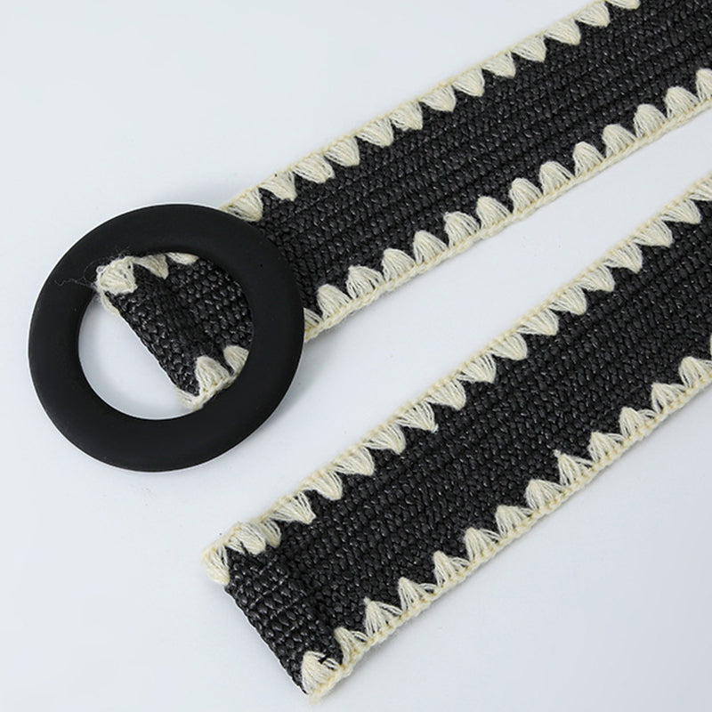 Casual Sweet Color Block Contrast Belts