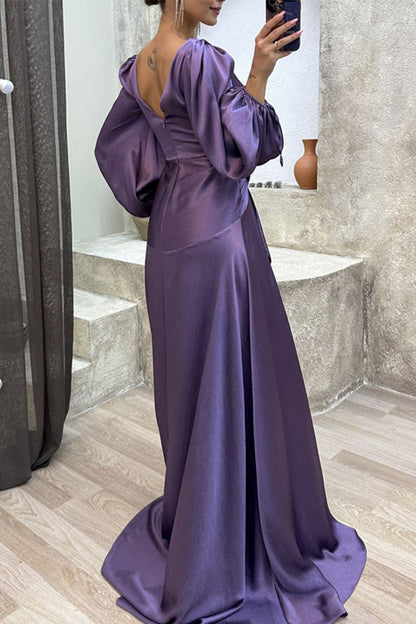 Elegant Formal Solid Fold V Neck Evening Dresses(3 Colors)